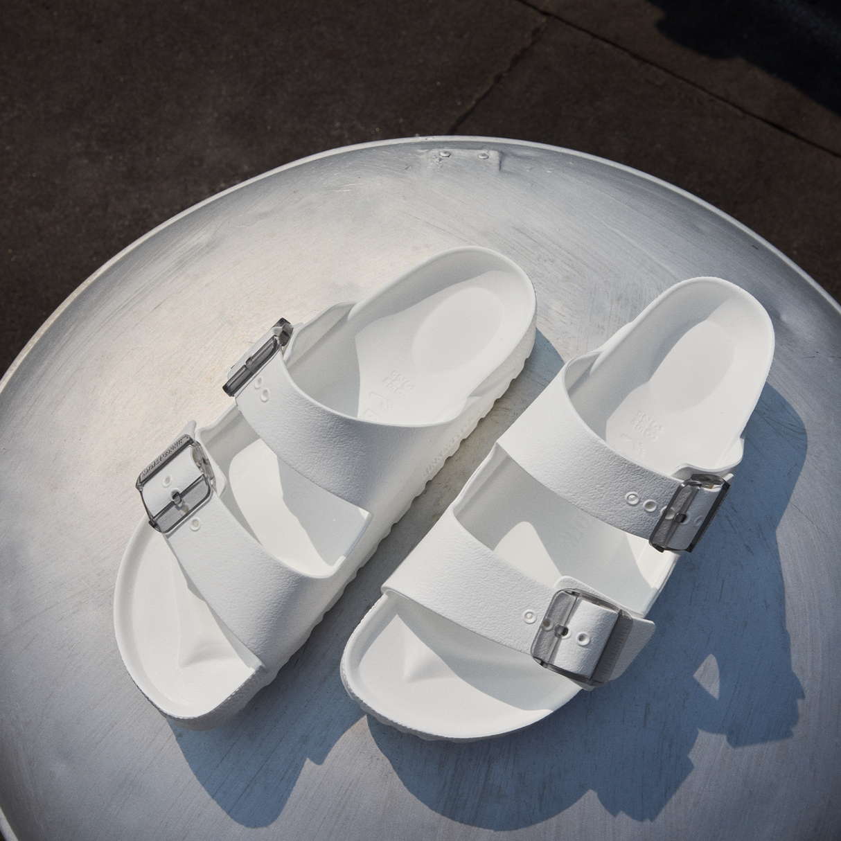 Birkenstock Arizona Stealth Buckle EVA Slide Sandal (Women) - White