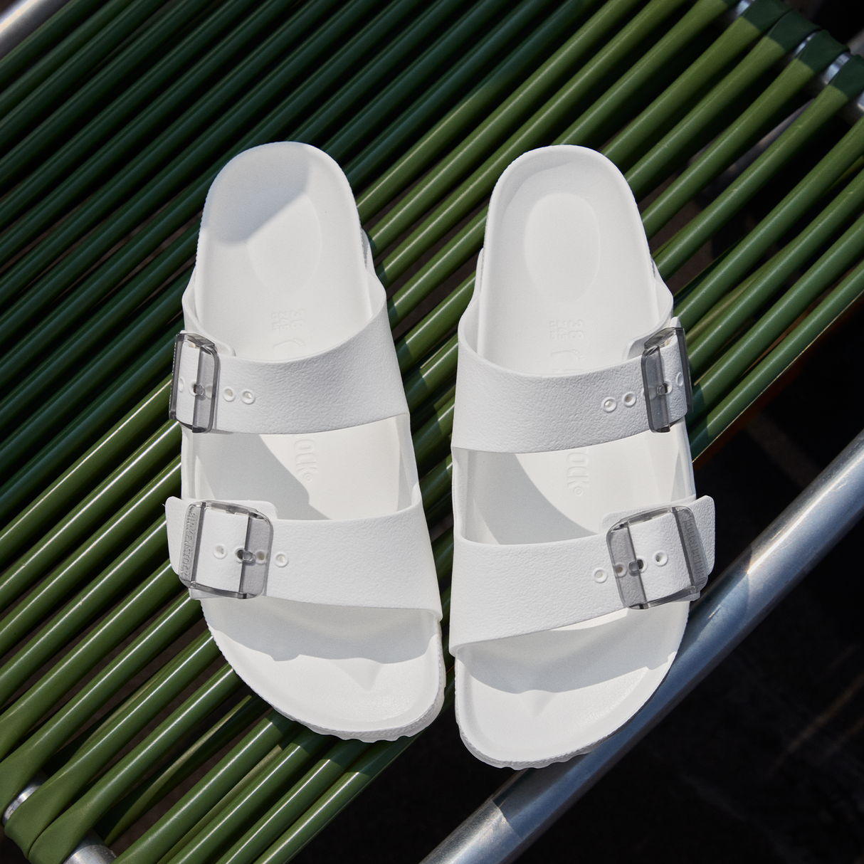 Birkenstock Arizona Stealth Buckle EVA Slide Sandal (Women) - White