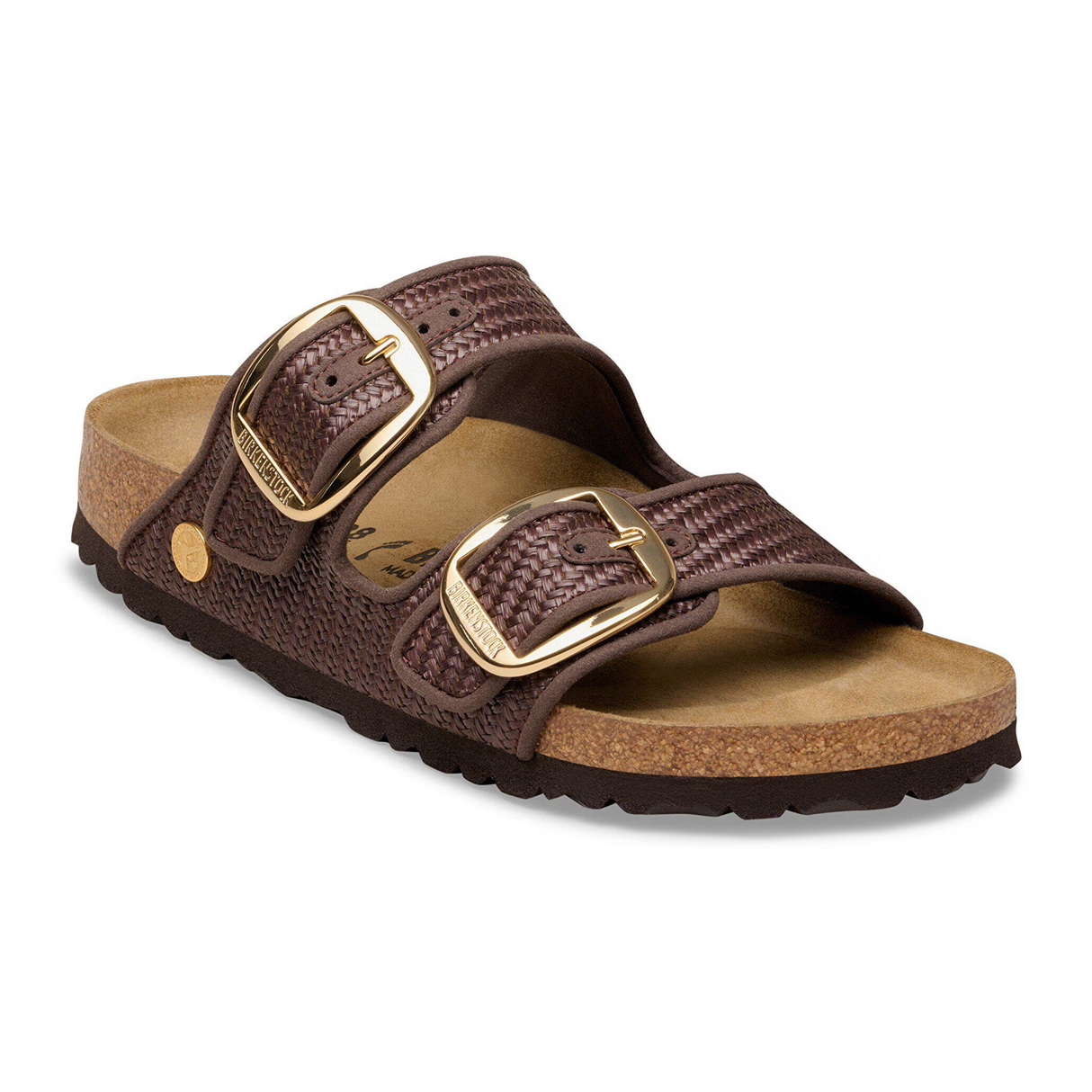 Birkenstock Arizona Big Buckle Narrow Slide Sandal (Women) - Carafe Raffia Sandal - Slide - The Heel Shoe Fitters