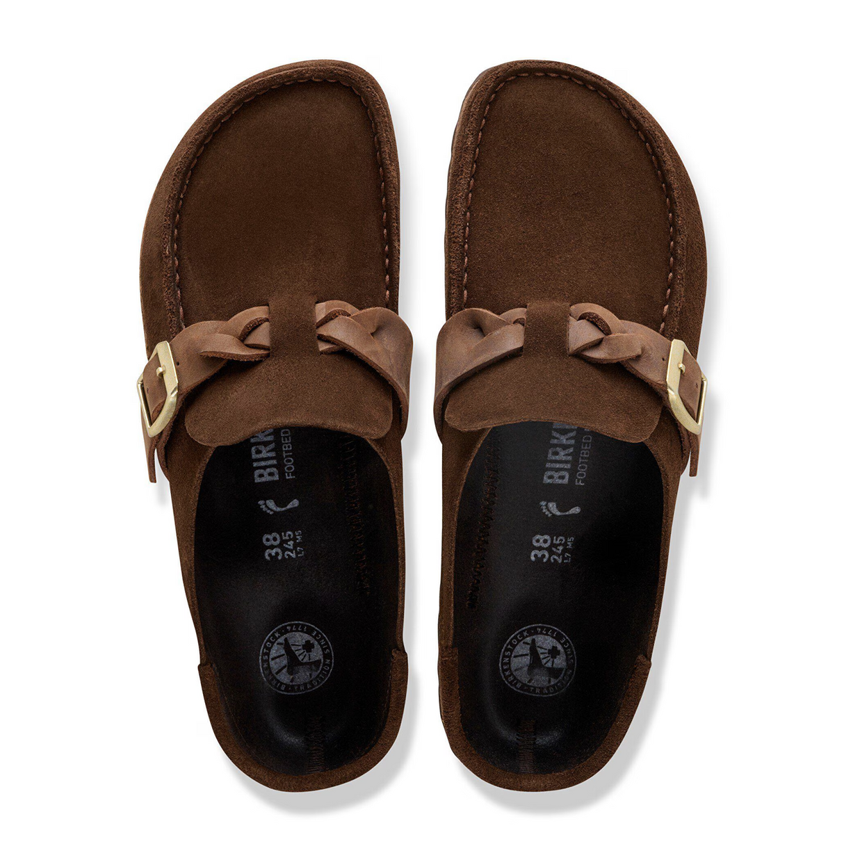 Birkenstock Buckley Braided Clog (Women) - Carafe Suede Dress-Casual - Clogs & Mules - The Heel Shoe Fitters