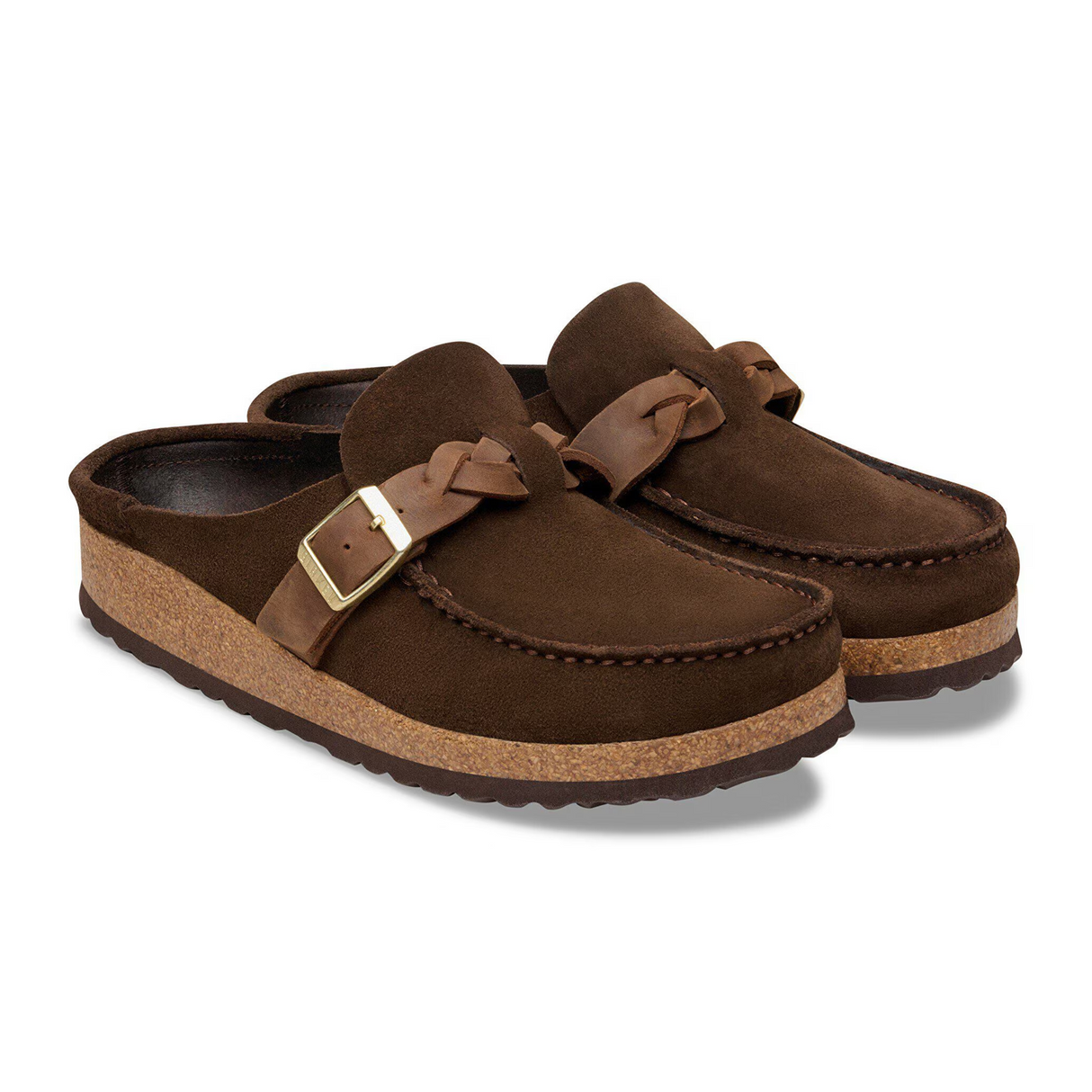 Birkenstock Buckley Braided Clog (Women) - Carafe Suede Dress-Casual - Clogs & Mules - The Heel Shoe Fitters