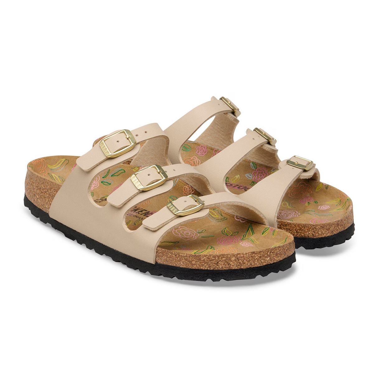 Birkenstock Florida Slide Sandal (Women) - Flowers Sandcastle Birko-Flor Sandal - Slide - The Heel Shoe Fitters