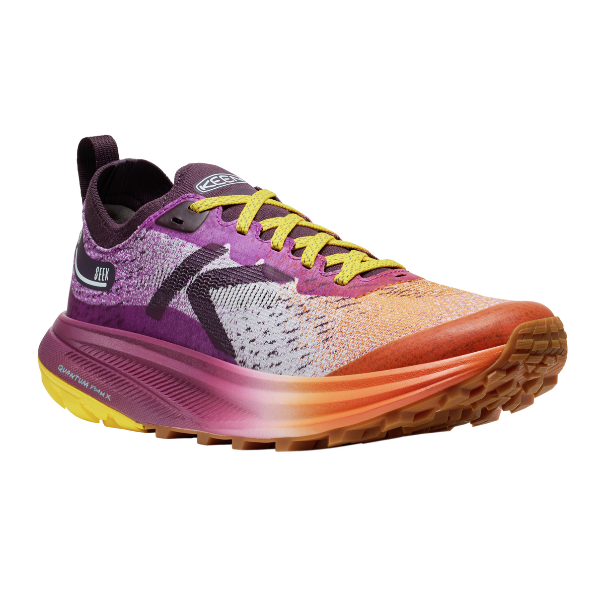 Keen Seek Trail Running Shoe (Women) - Willowherb/Orange Peel Athletic - Running - Trail - The Heel Shoe Fitters