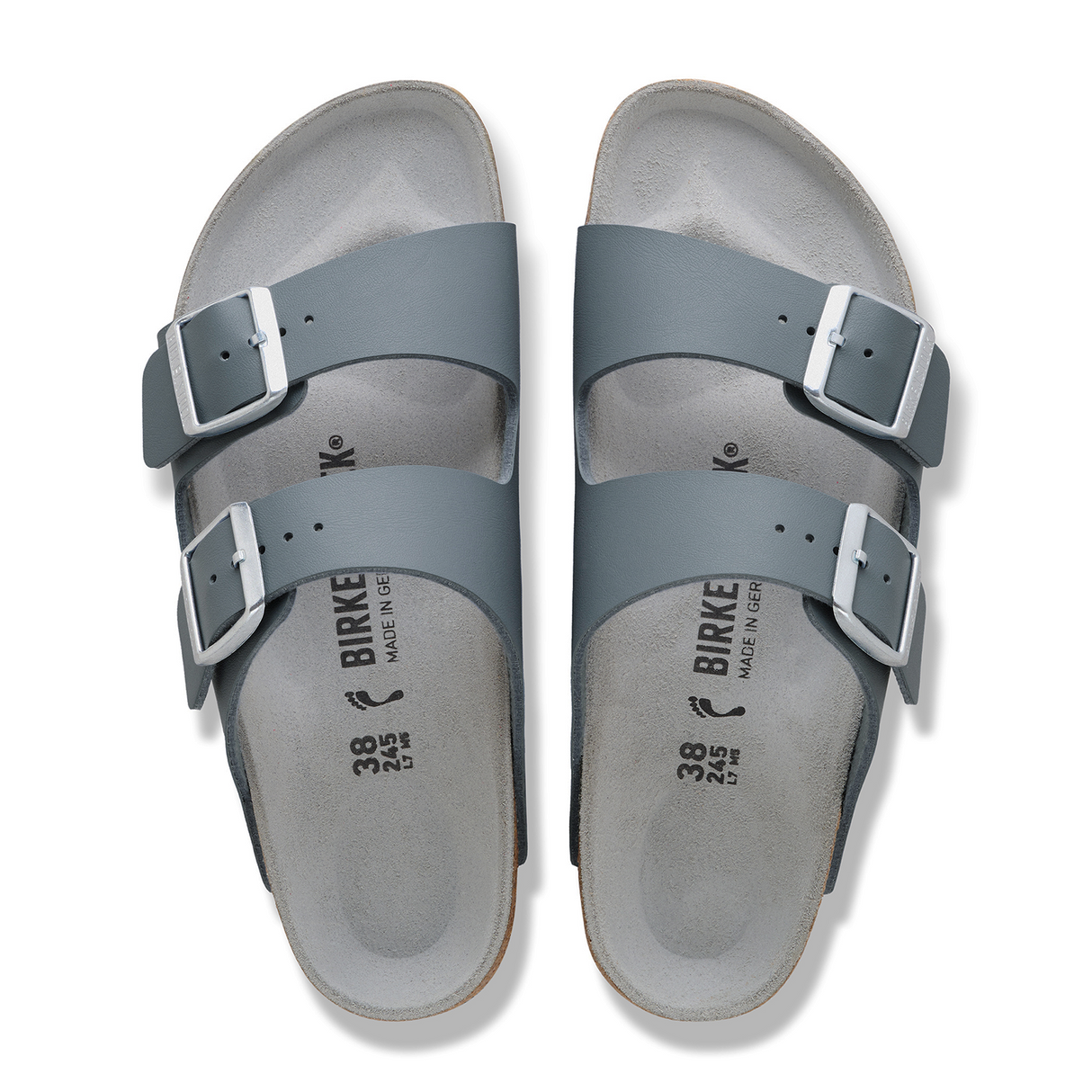 Birkenstock Arizona Narrow Slide Sandal (Women) - Basalt Gray Birko-Flor Sandal - Slide - The Heel Shoe Fitters