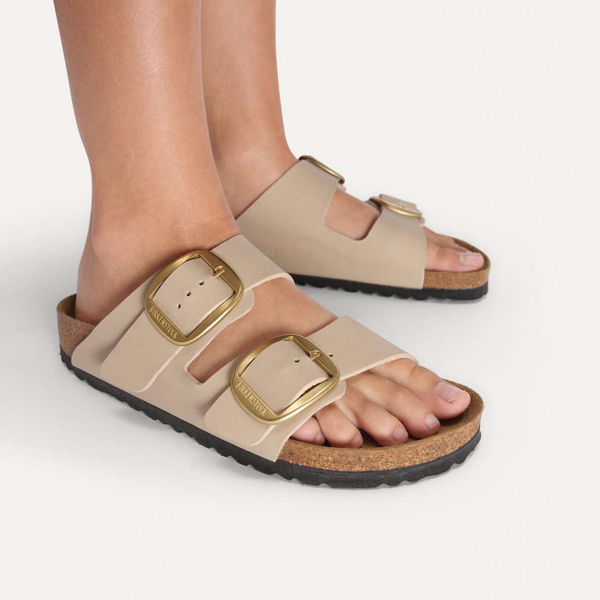 Birkenstock Arizona Big Buckle Narrow Slide Sandal (Women) - Sandcastle Birko-Flor Sandal - Slide - The Heel Shoe Fitters