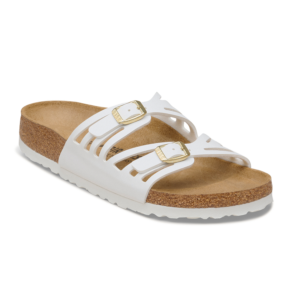 Birkenstock Granada Narrow Slide Sandal (Women) - White Birko-Flor Sandal - Slide - The Heel Shoe Fitters
