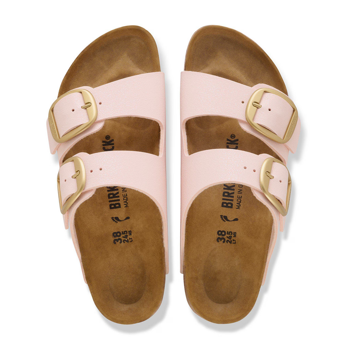 Birkenstock Arizona Big Buckle Narrow Slide Sandal (Women) - Light Rose Birko-Flor Sandal - Slide - The Heel Shoe Fitters