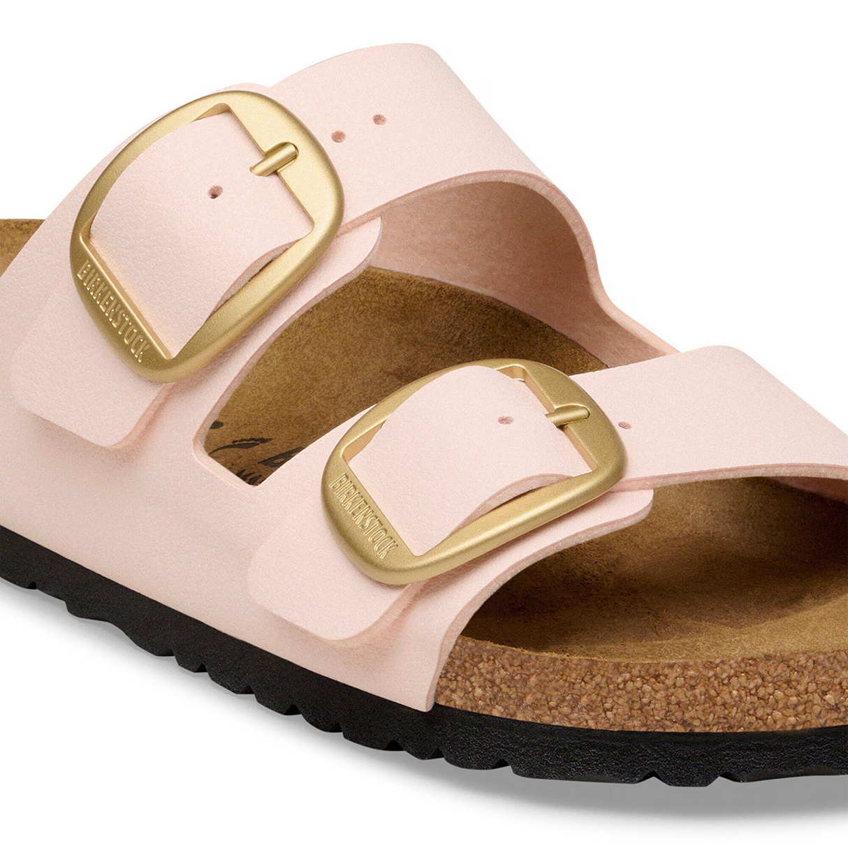 Birkenstock Arizona Big Buckle Narrow Slide Sandal (Women) - Light Rose Birko-Flor Sandal - Slide - The Heel Shoe Fitters