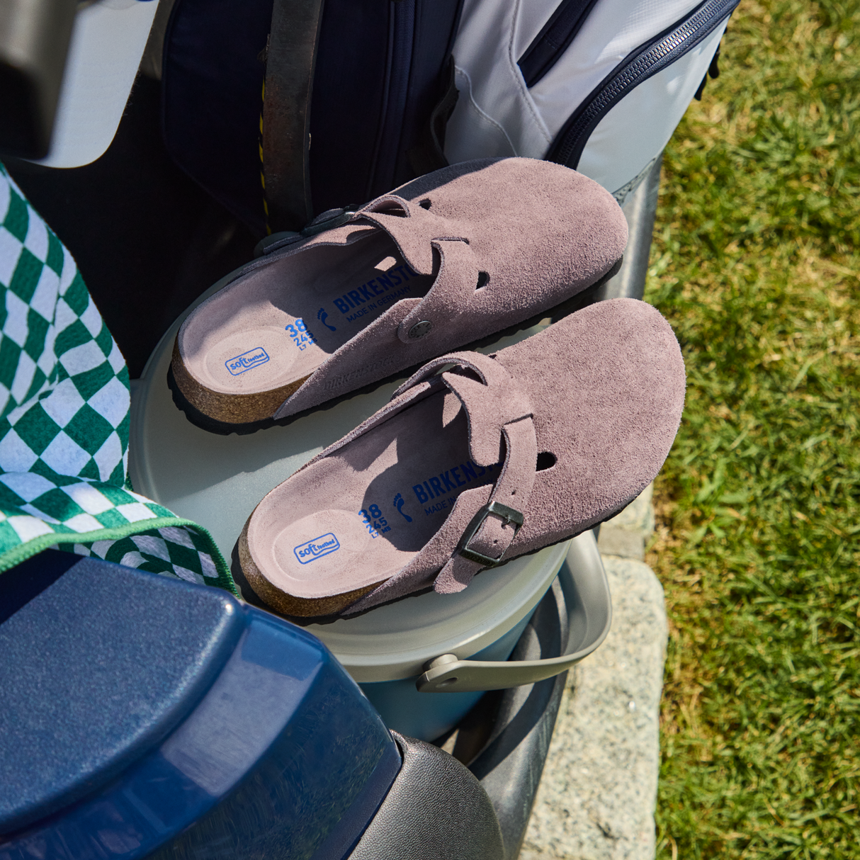 Birkenstock Boston Soft Footbed Clog (Women) - Faded Purple Suede