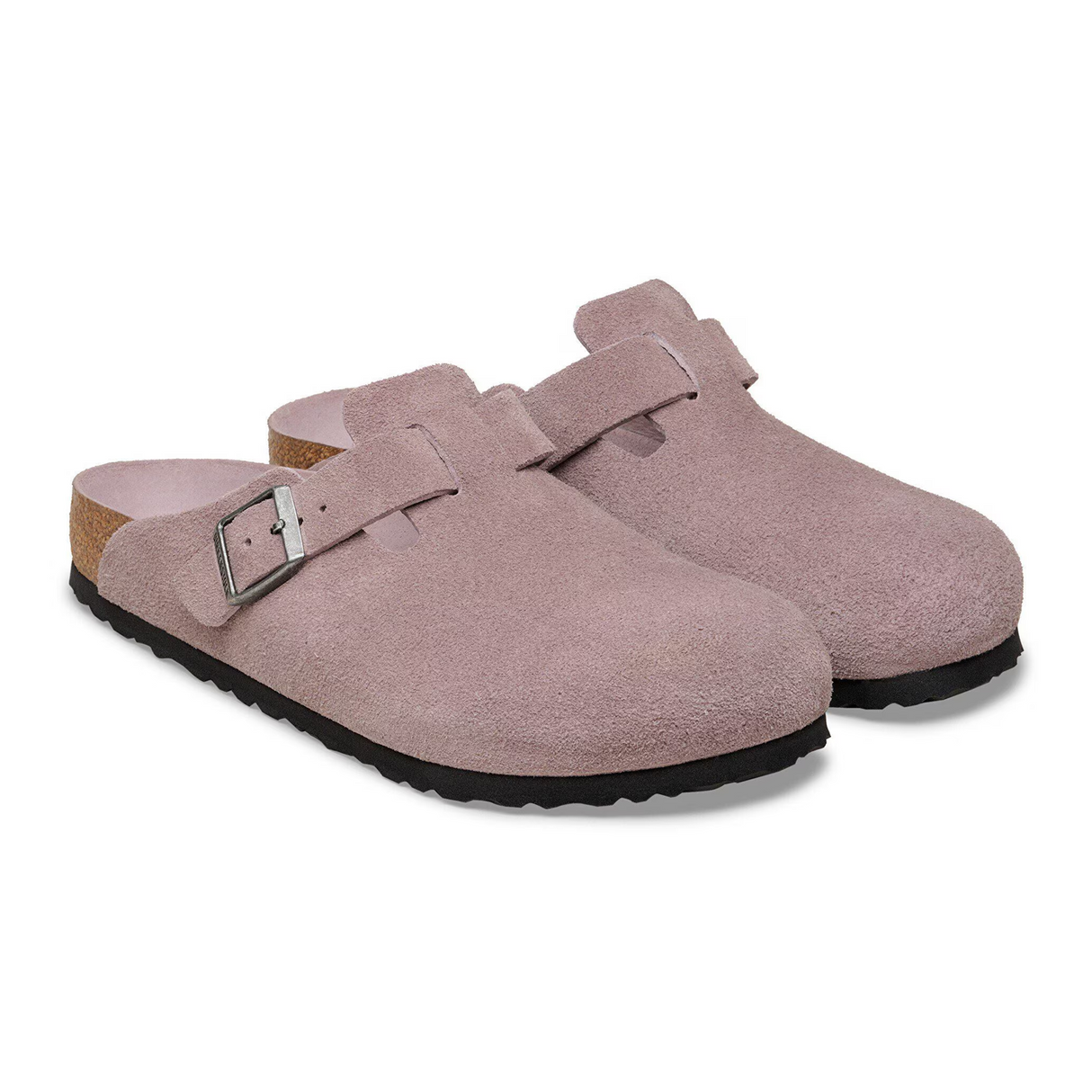 Birkenstock Boston Soft Footbed Clog (Women) - Faded Purple Suede