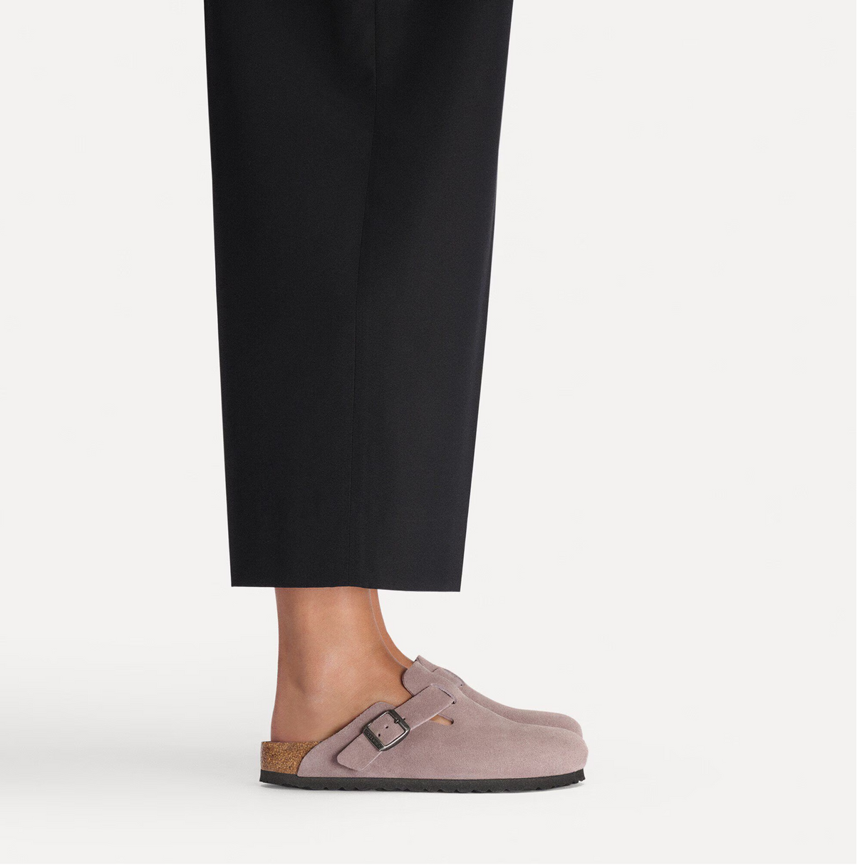 Birkenstock Boston Soft Footbed Clog (Women) - Faded Purple Suede