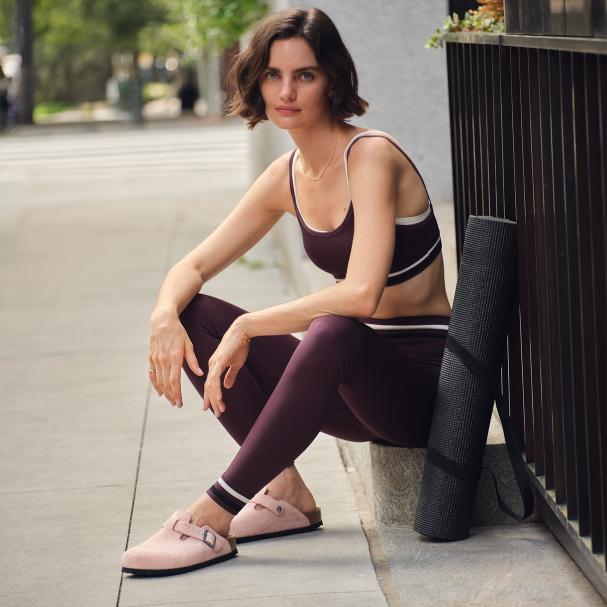 Birkenstock Boston Narrow Clog (Women) - Pink Clay Suede Dress-Casual - Clogs & Mules - The Heel Shoe Fitters