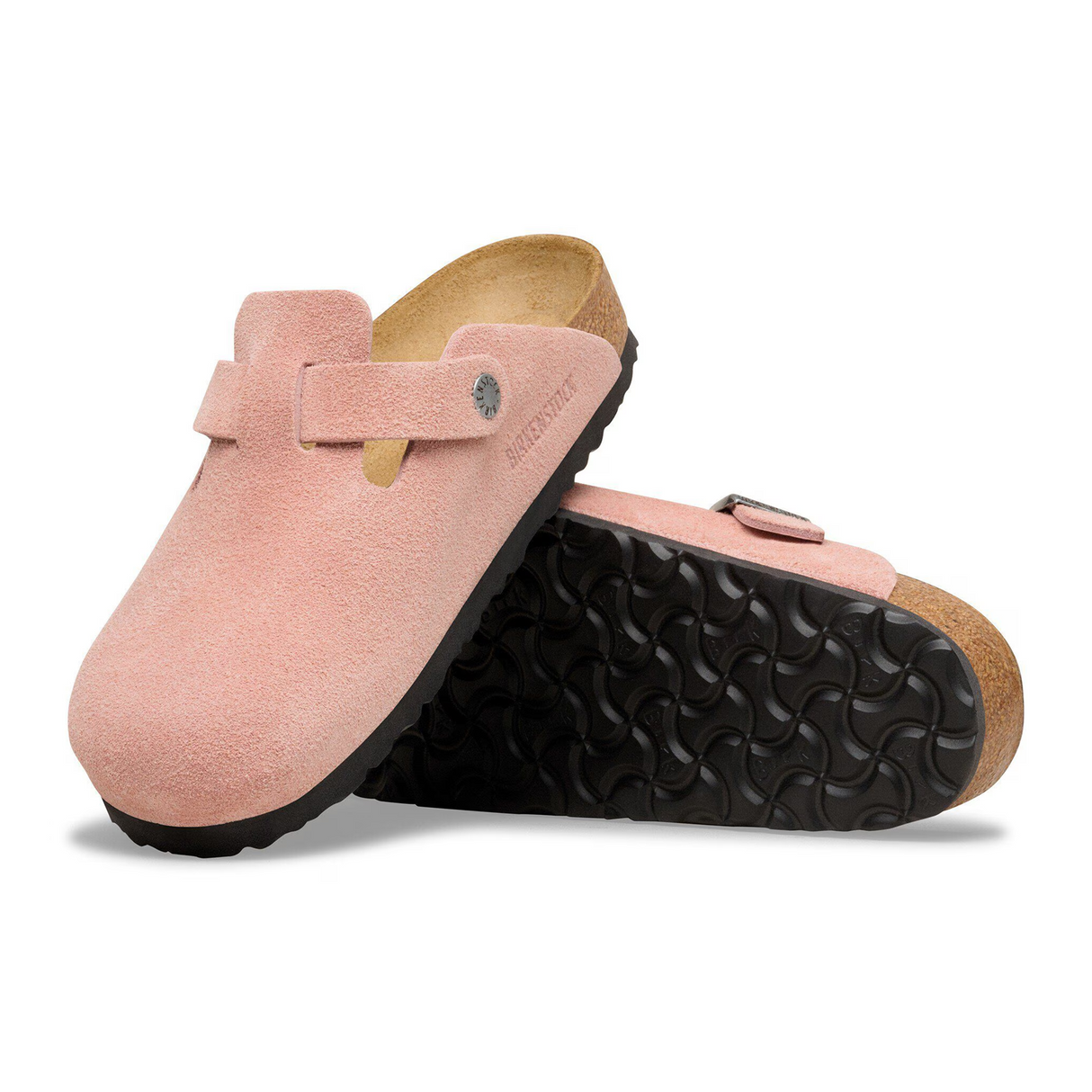 Birkenstock Boston Narrow Clog (Women) - Pink Clay Suede Dress-Casual - Clogs & Mules - The Heel Shoe Fitters