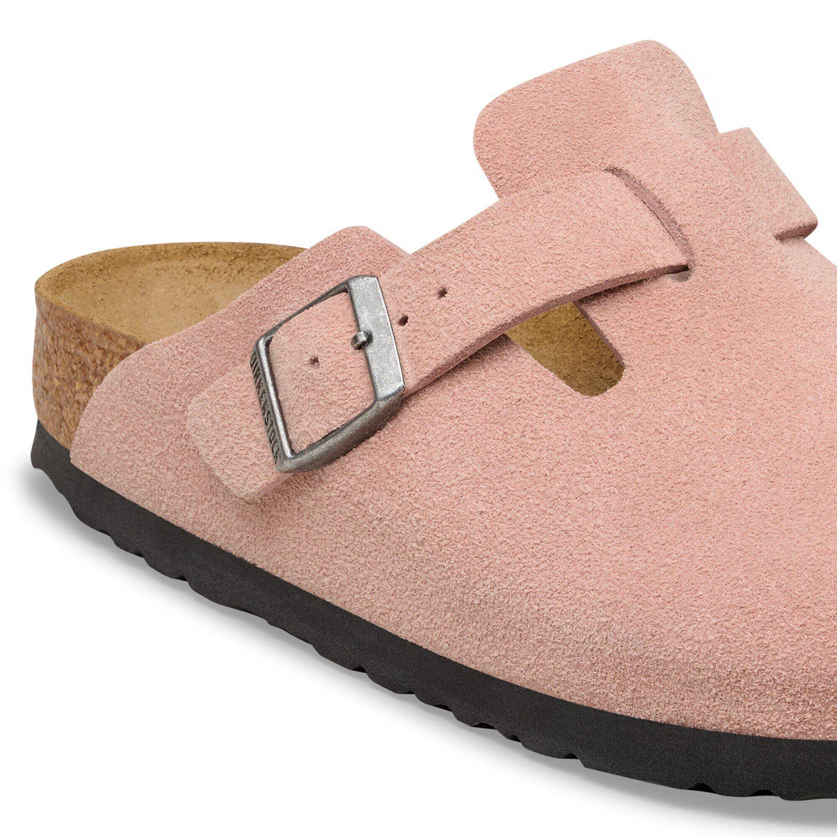 Birkenstock Boston Narrow Clog (Women) - Pink Clay Suede Dress-Casual - Clogs & Mules - The Heel Shoe Fitters