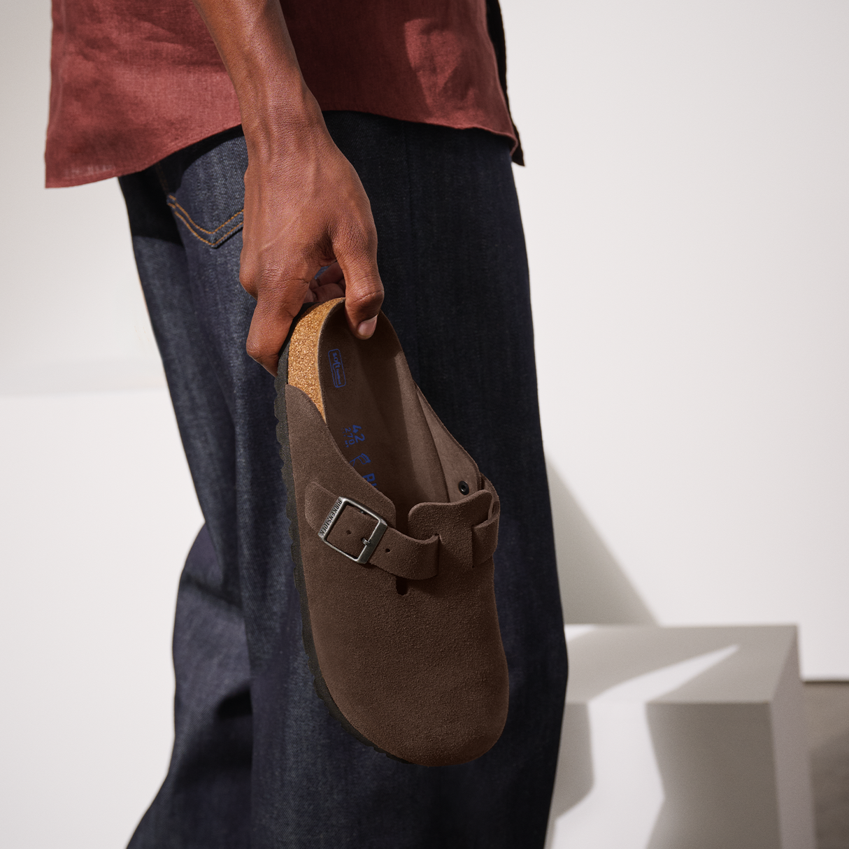 Birkenstock Boston Soft Footbed Clog (Men) - Carafe Suede