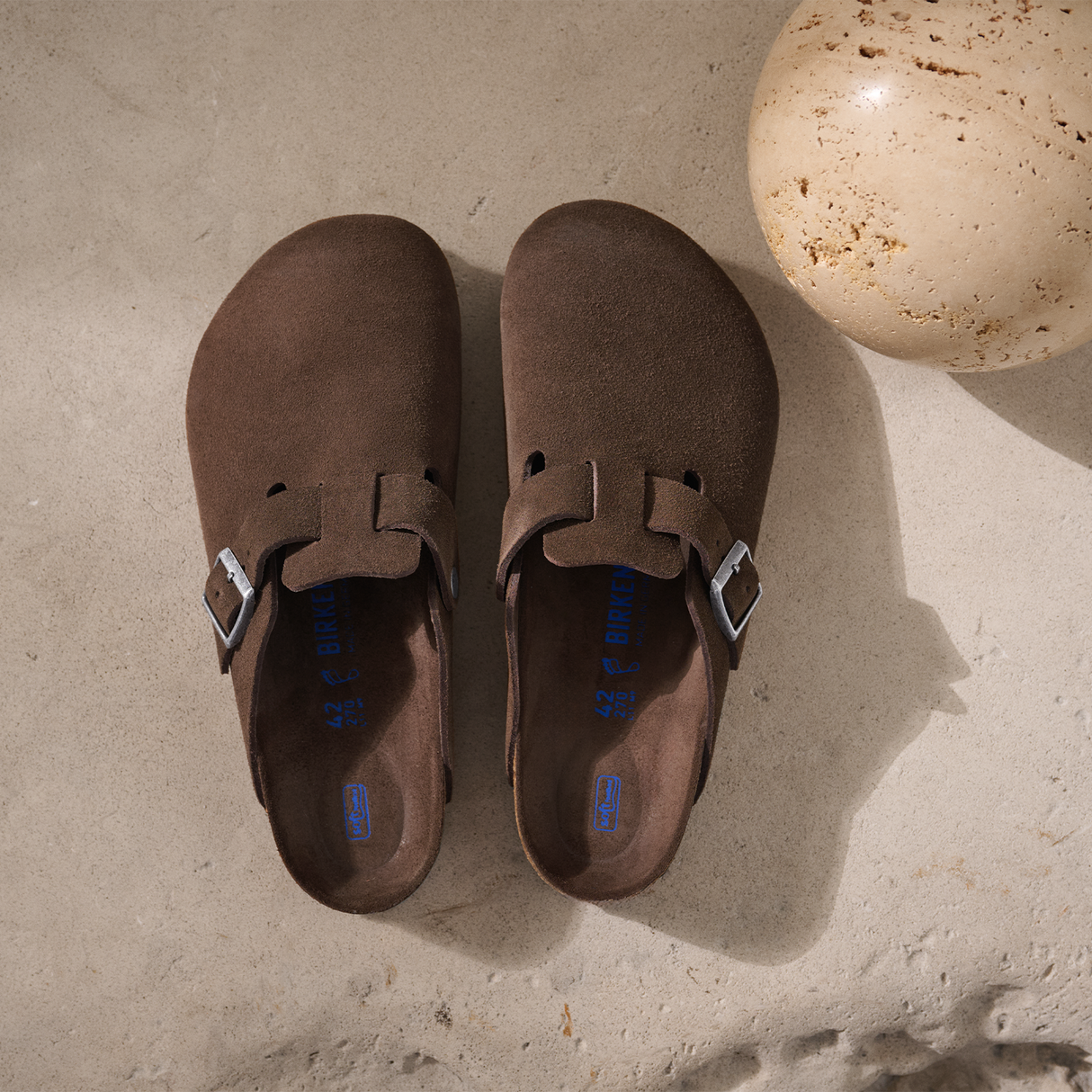 Birkenstock Boston Soft Footbed Clog (Men) - Carafe Suede