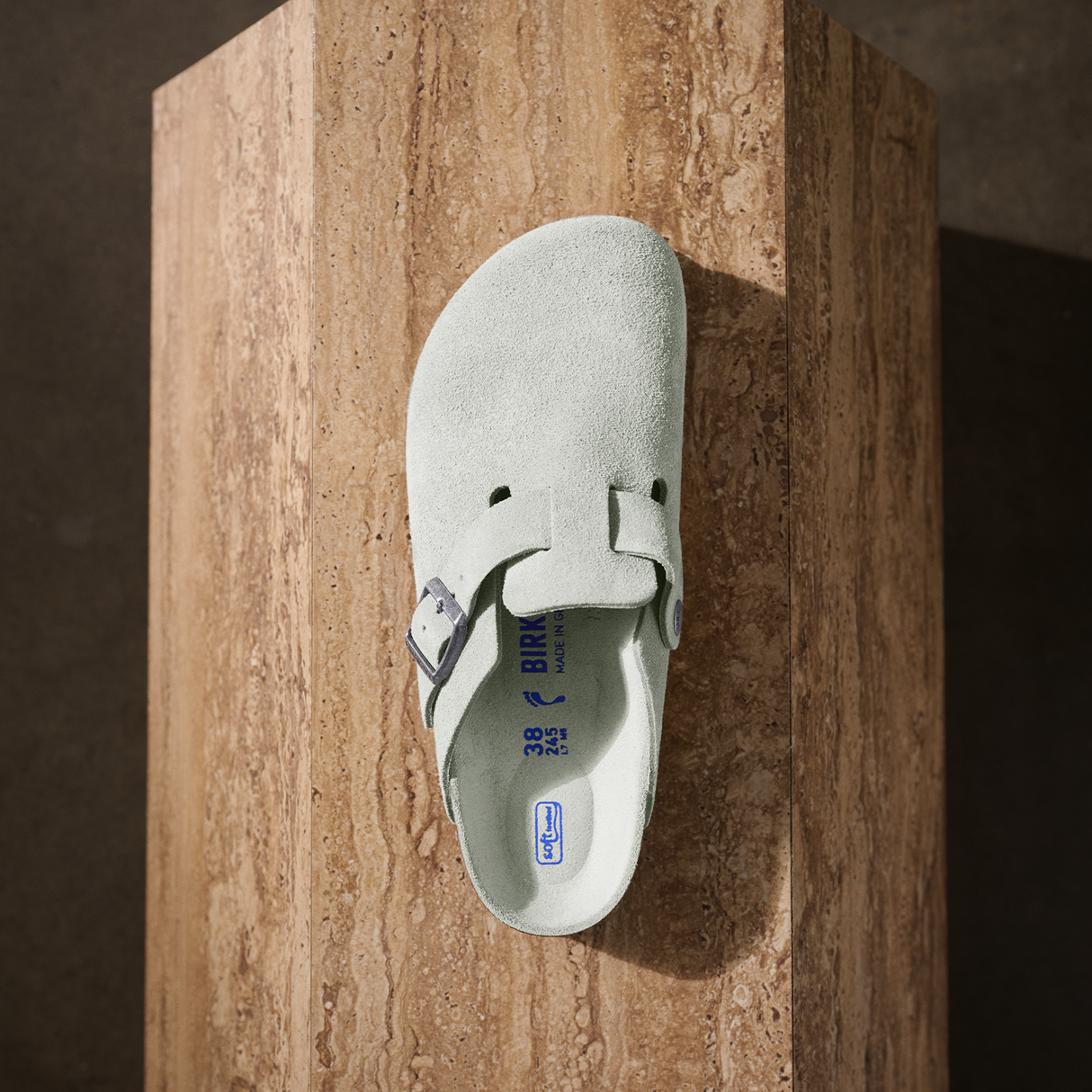 Birkenstock Boston Soft Footbed Narrow Clog (Women) - Pure Sage Suede