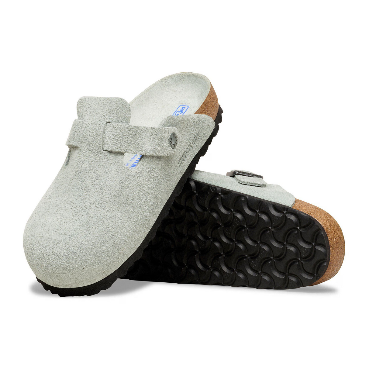 Birkenstock Boston Soft Footbed Narrow Clog (Women) - Pure Sage Suede