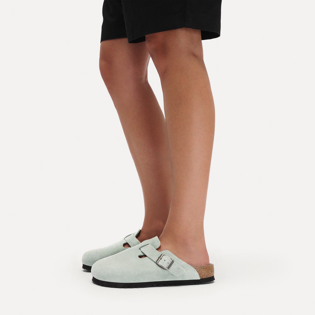 Birkenstock Boston Soft Footbed Narrow Clog (Women) - Pure Sage Suede