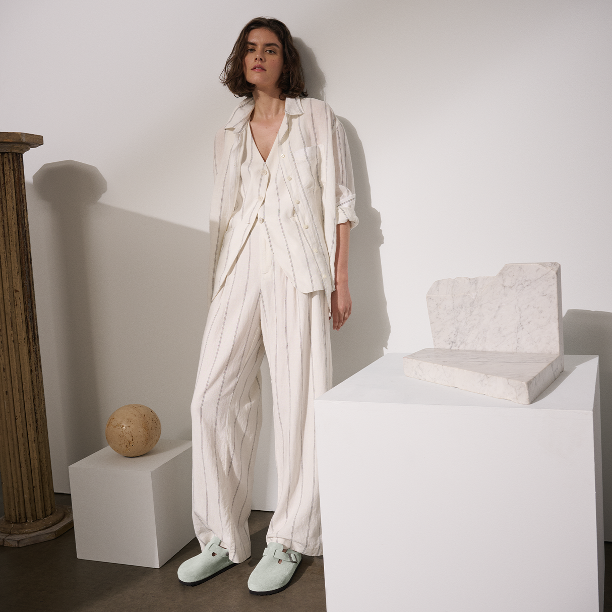 Birkenstock Boston Soft Footbed Clog (Men) - Pure Sage Suede