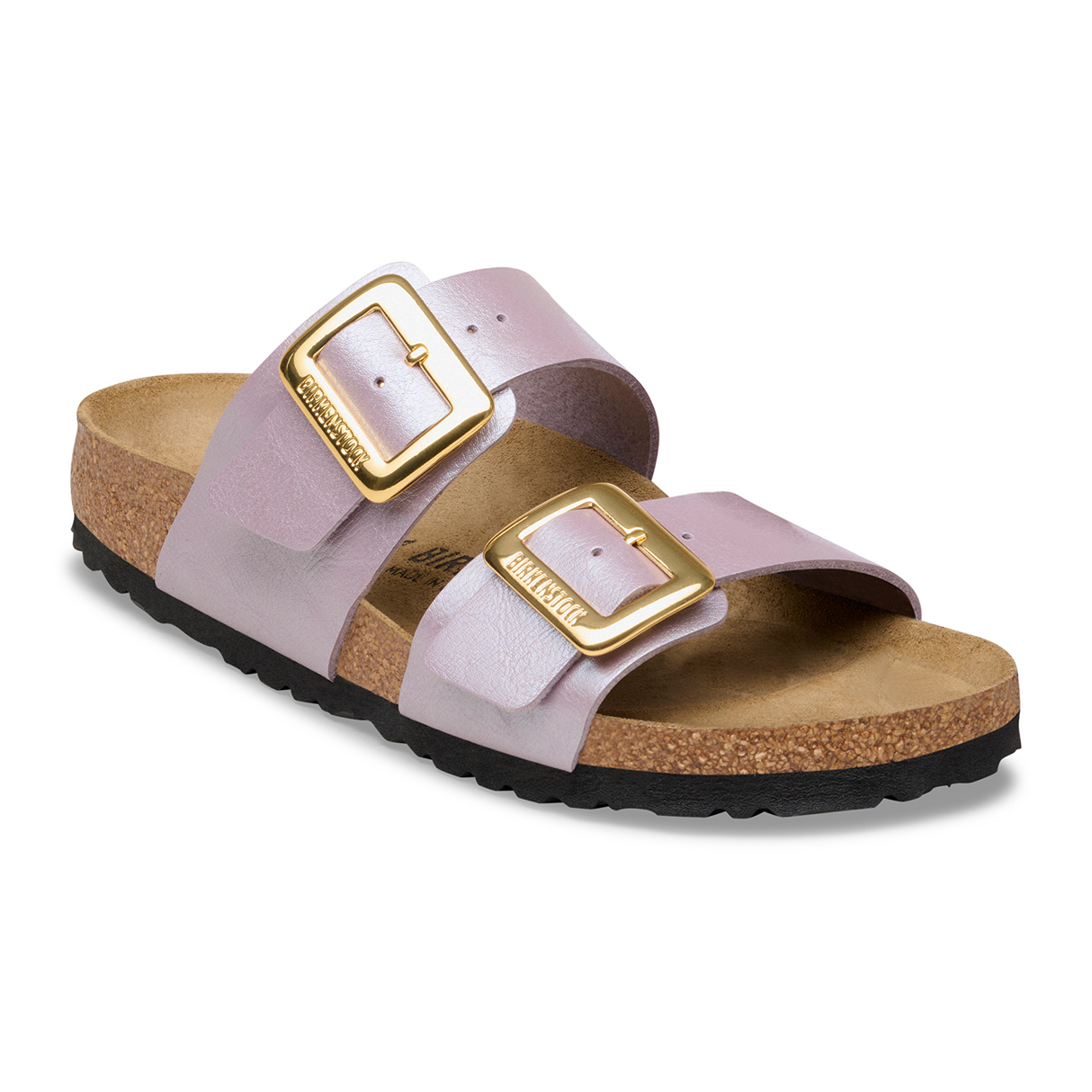 Birkenstock Sydney Luxe Buckle Slide Sandal (Women) - Graceful Orchid Birko-Flor