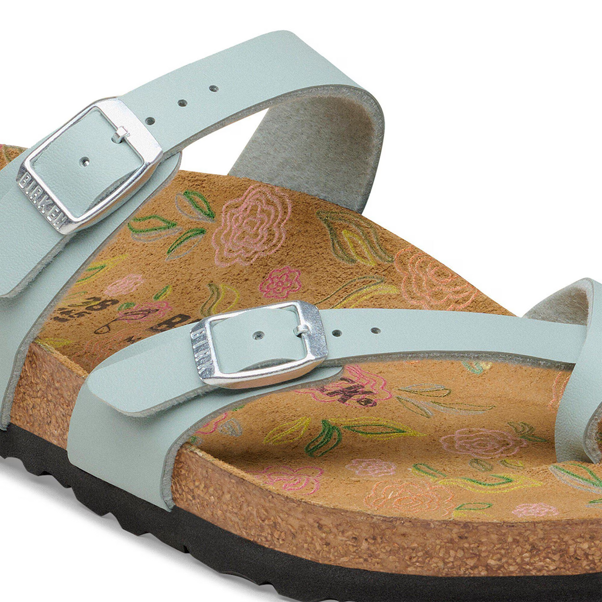 Birkenstock Mayari Sandal (Women) - Flowers Pure Sage Birko-Flor Sandal - Thong - The Heel Shoe Fitters