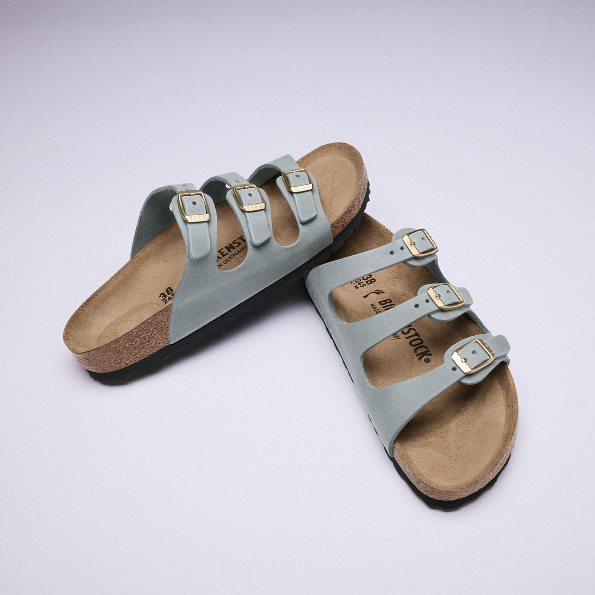 Birkenstock Florida Slide Sandal (Women) - Basalt Gray Oiled Leather Sandal - Slide - The Heel Shoe Fitters