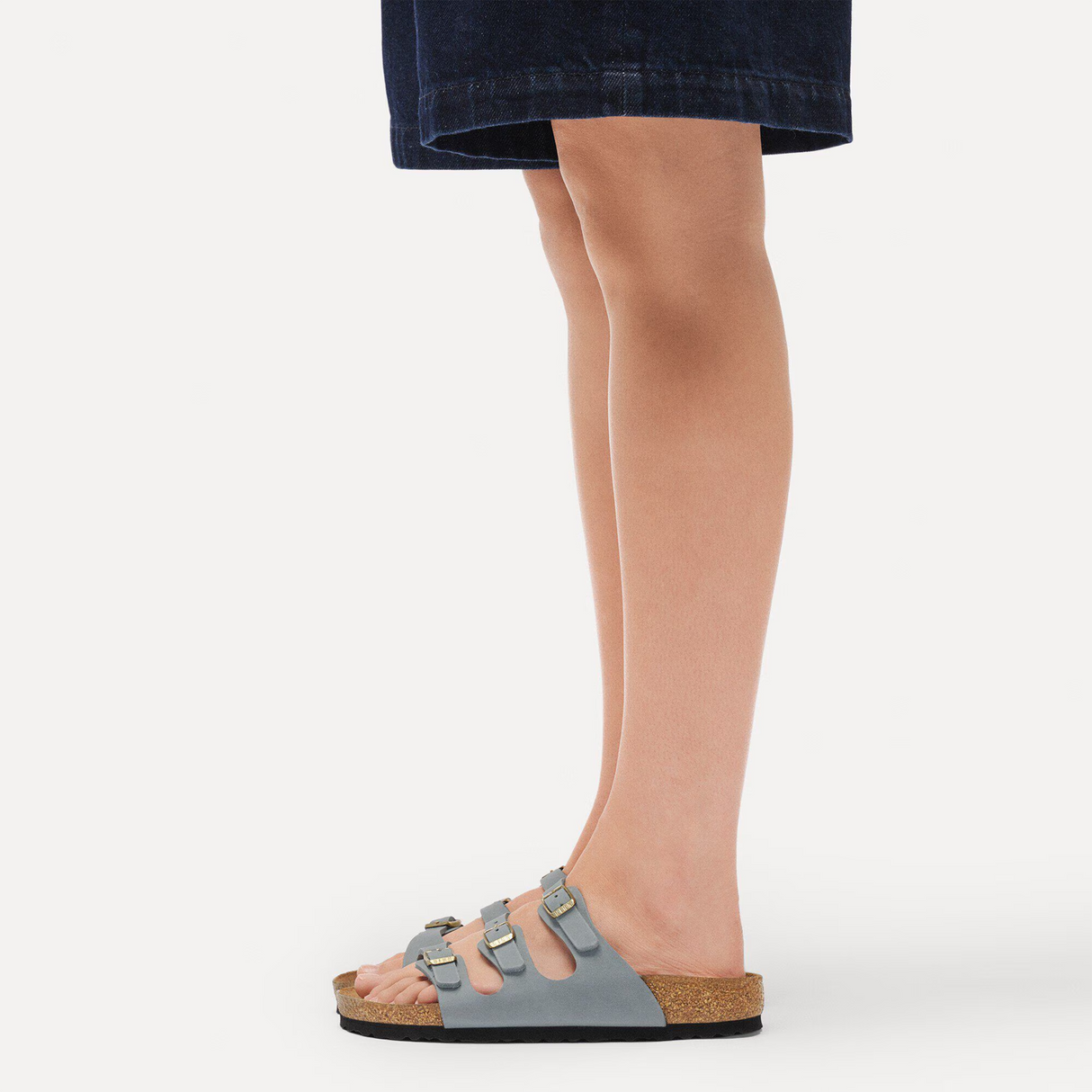 Birkenstock Florida Slide Sandal (Women) - Basalt Gray Oiled Leather Sandal - Slide - The Heel Shoe Fitters
