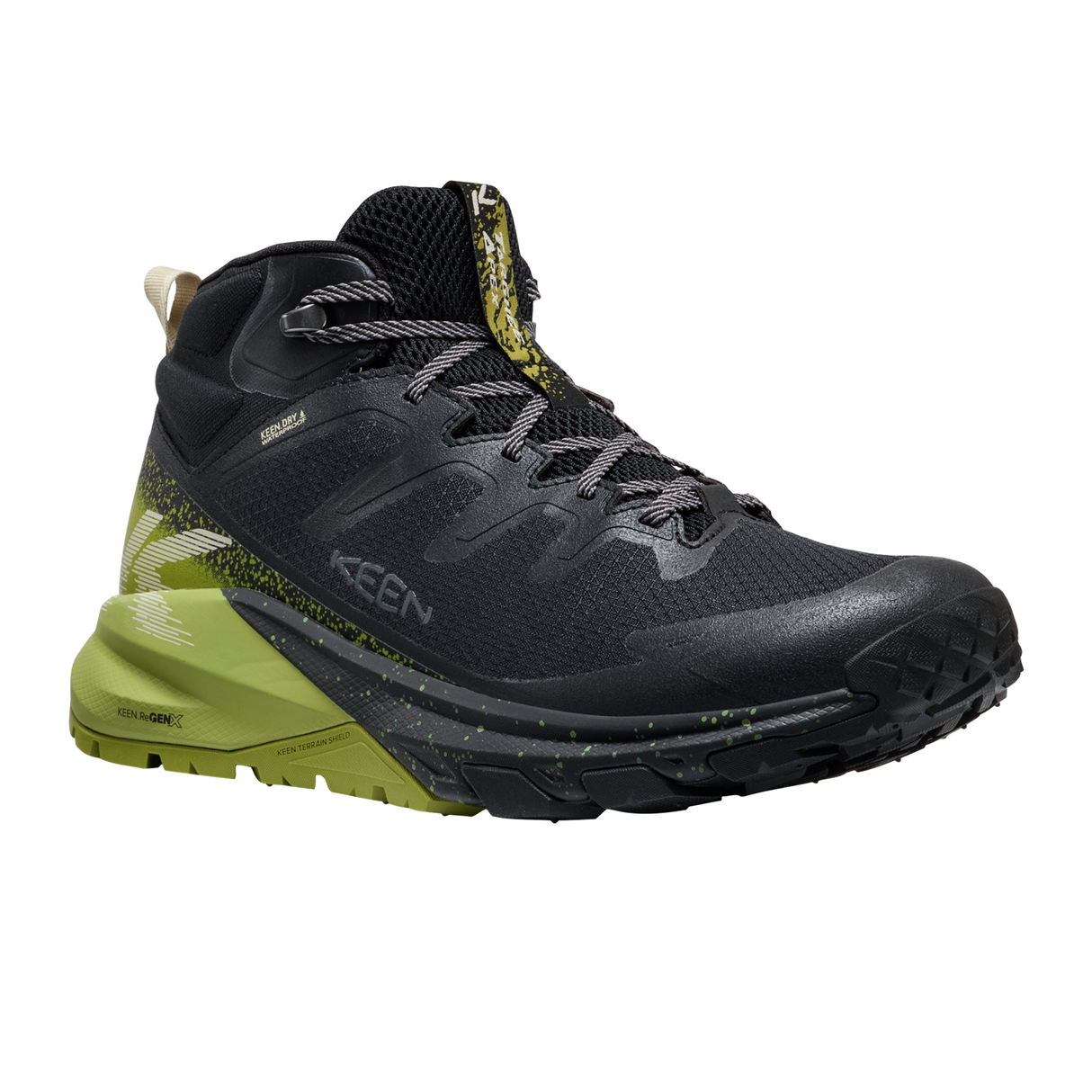 Keen Targhee Apex Mid Waterproof Hiking Boot (Men) - Black/Golden Cypress