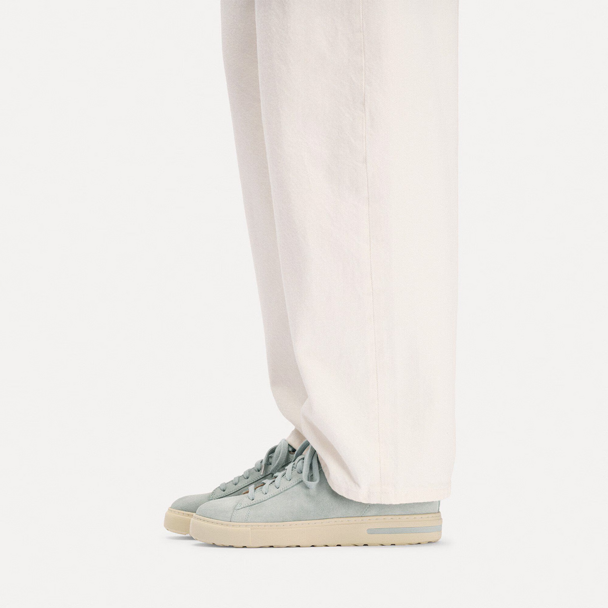 Birkenstock Bend Narrow Sneaker (Women) - Pure Sage/Oyster Suede Athletic - Casual - Lace Up - The Heel Shoe Fitters