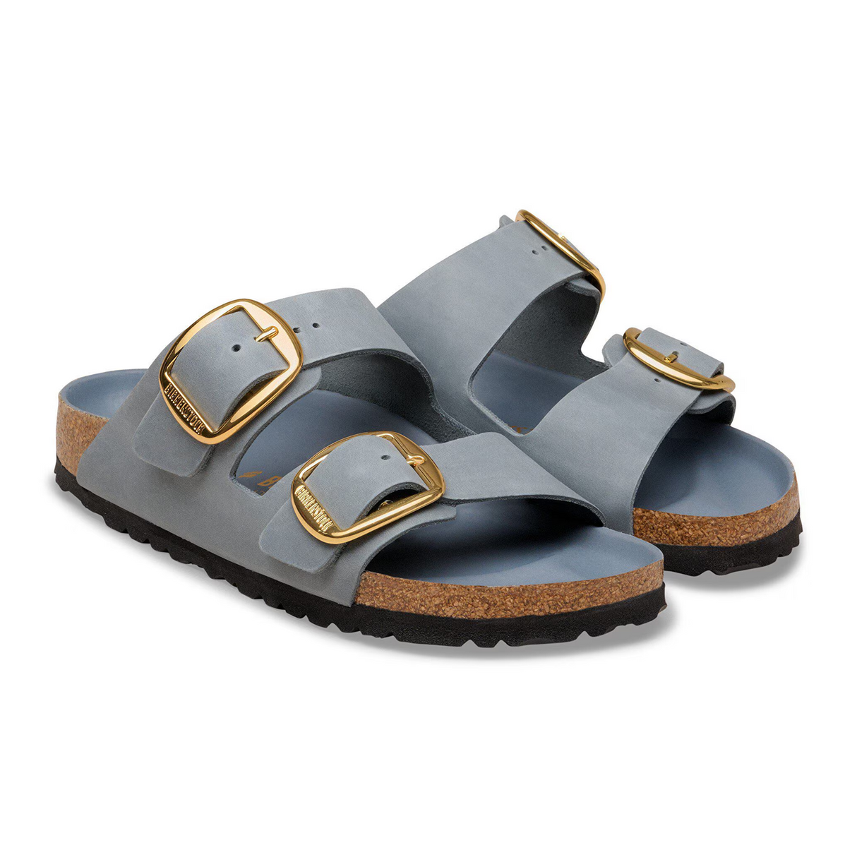 Birkenstock Arizona Big Buckle Narrow Slide Sandal (Women) - Basalt Gray Oiled Leather Sandal - Slide - The Heel Shoe Fitters