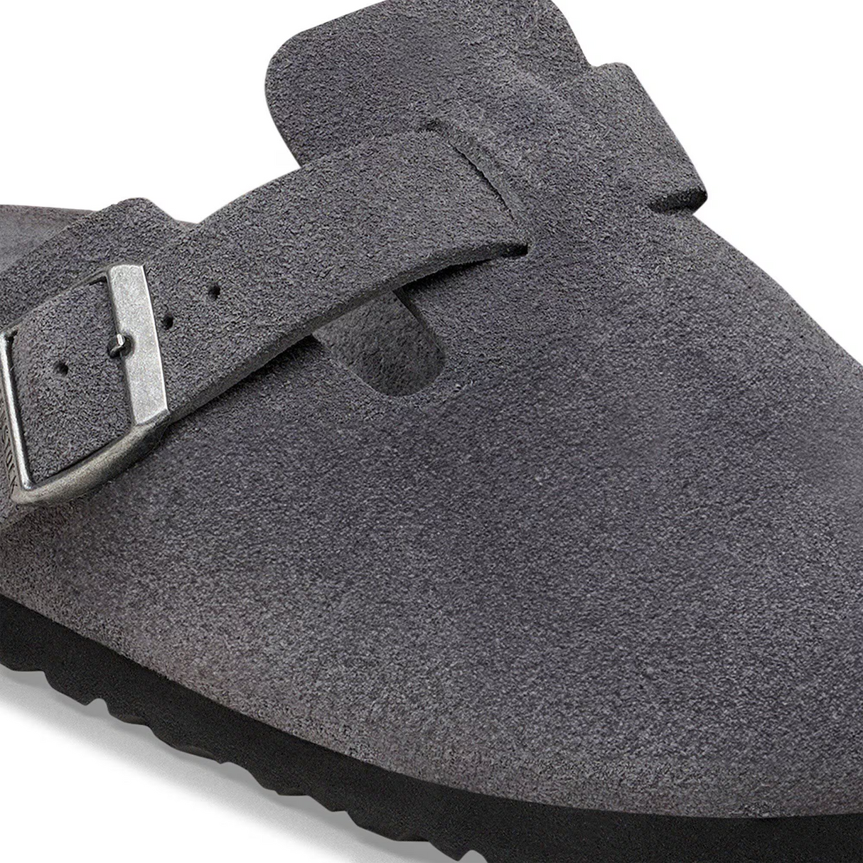 Birkenstock Boston Soft Footbed Clog (Men) - Charcoal Suede