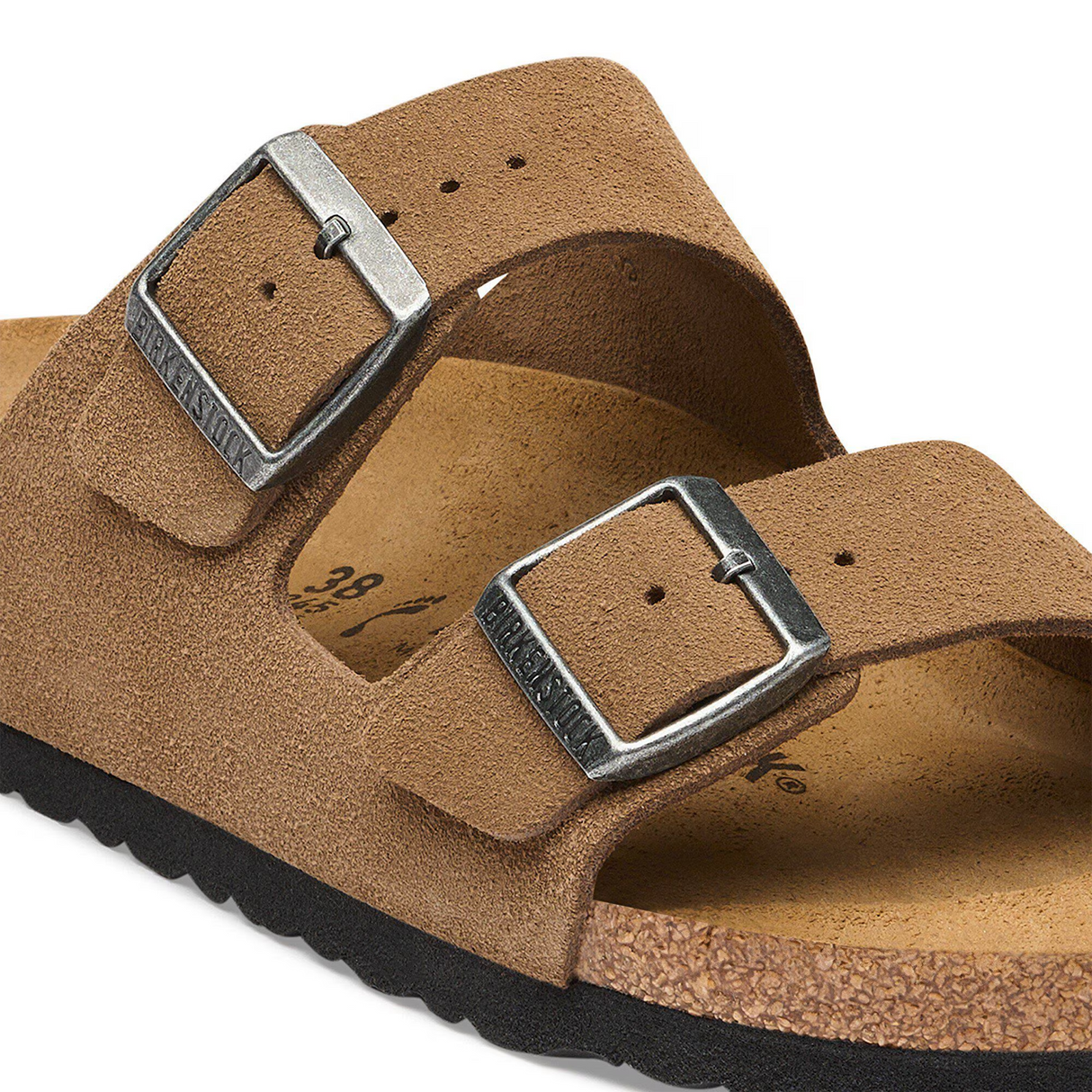 Birkenstock Arizona Slide Sandal (Men) - Dark Tea Suede