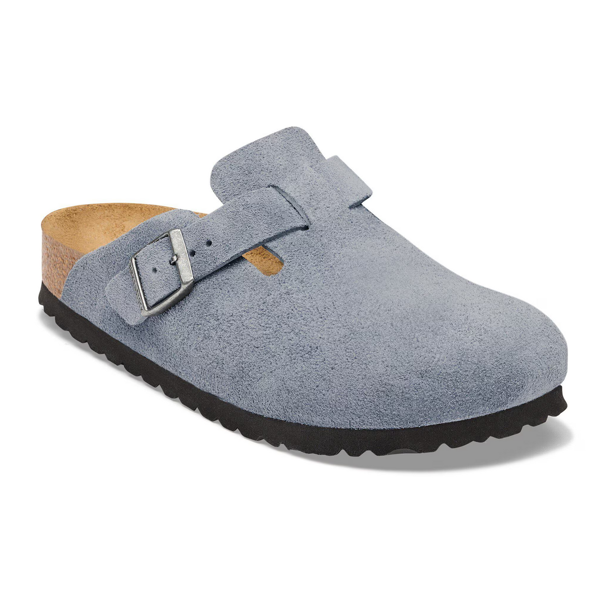 Birkenstock Boston Clog (Men) - Stone Blue Suede