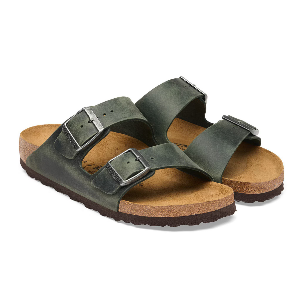 Birkenstock Arizona Slide Sandal (Men) - Thyme Oiled Leather