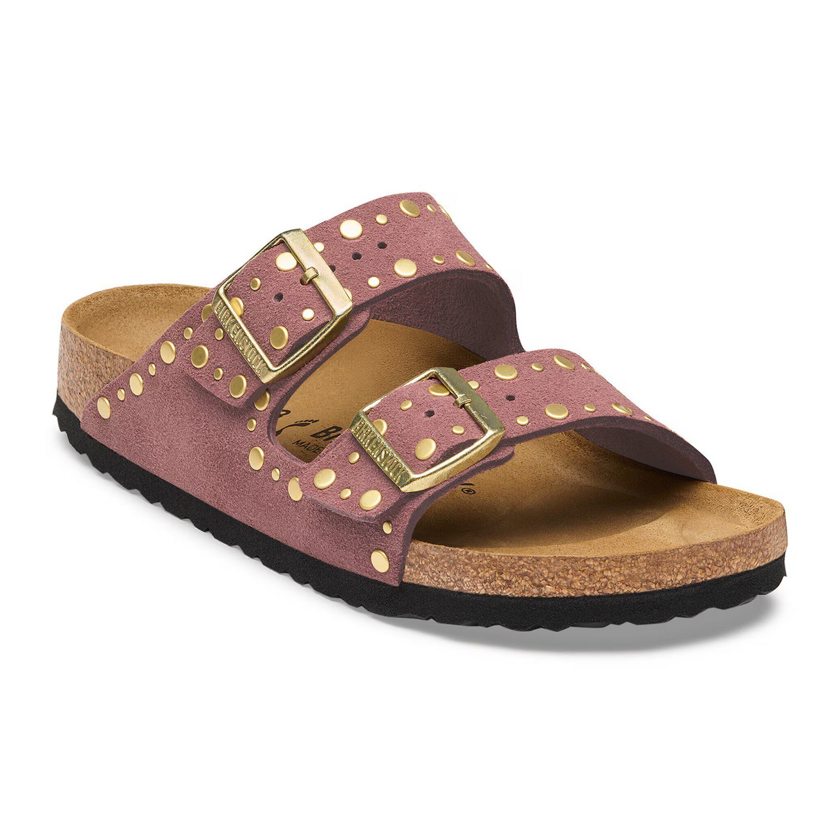 Birkenstock Arizona Rivets Slide Sandal (Women) - Pepper Suede