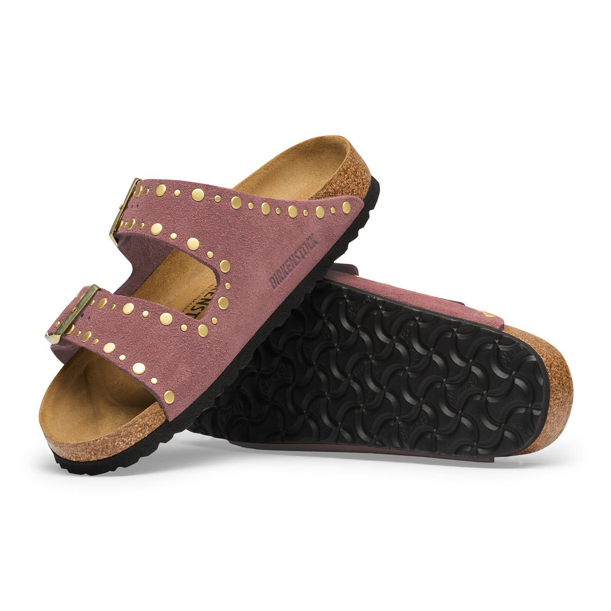 Birkenstock Arizona Rivets Slide Sandal (Women) - Pepper Suede