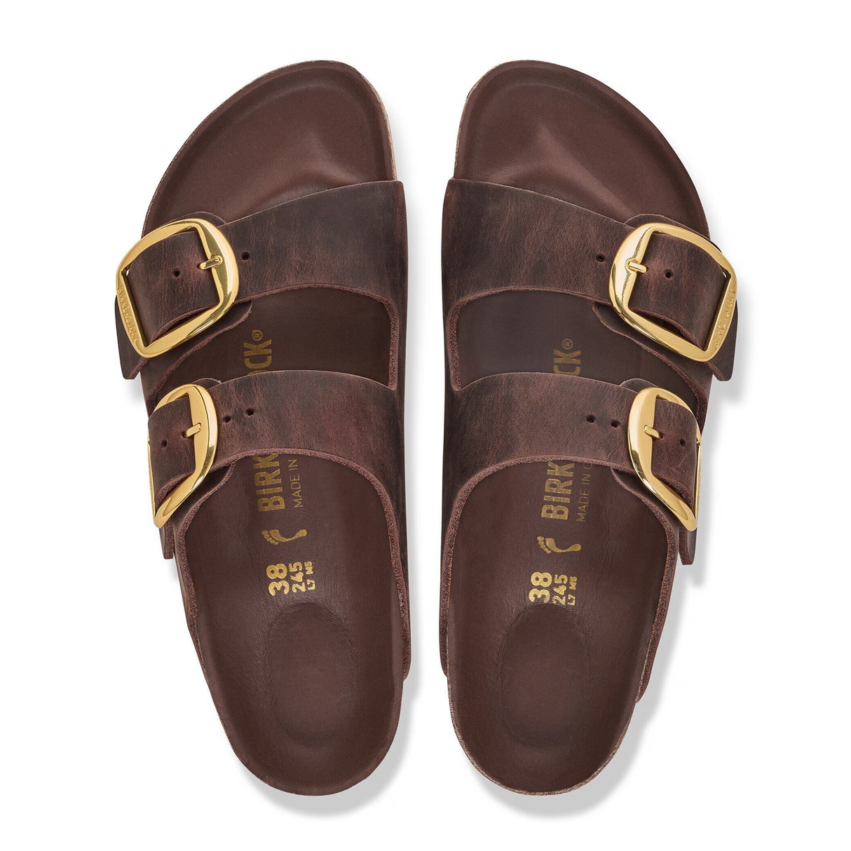 Birkenstock Arizona Big Buckle Slide Sandal (Women) - Habana Oiled Leather