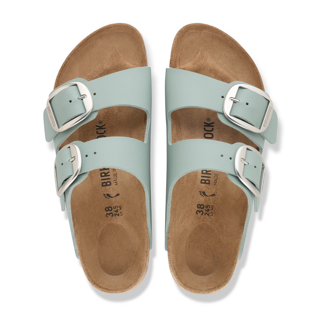 Birkenstock Arizona Big Buckle Slide Sandal (Women) - Pure Sage Birko-Flor Sandal - Slide - The Heel Shoe Fitters