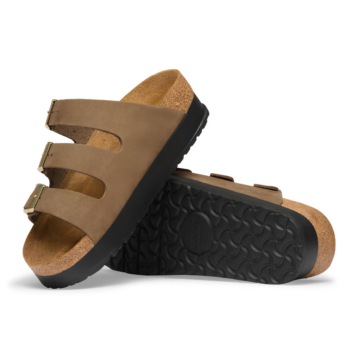 Birkenstock Florida III Flex Platform Slide Sandal (Women) - Dark Tea Nubuck