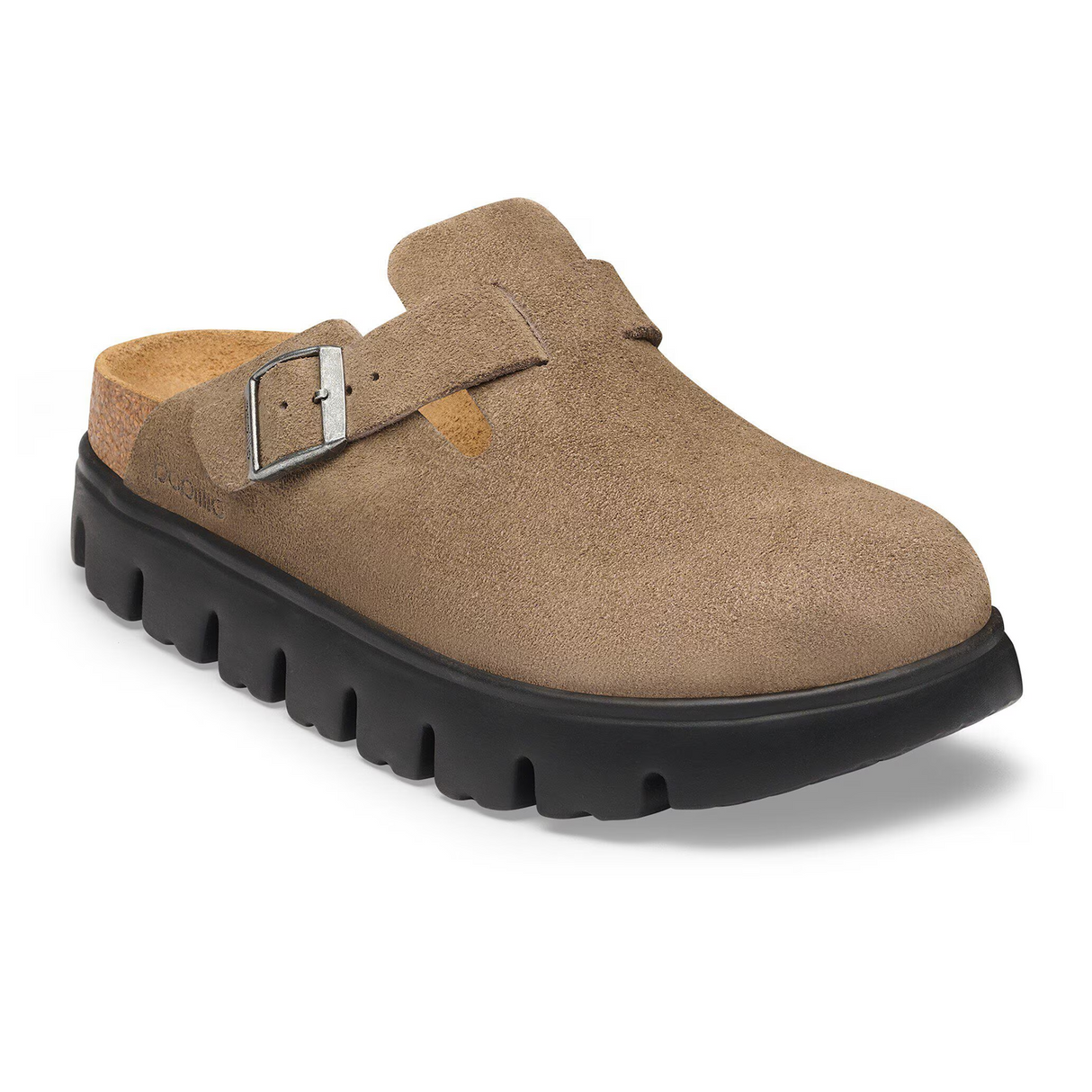 Birkenstock Boston Chunky Clog (Women) - Gray Taupe Suede