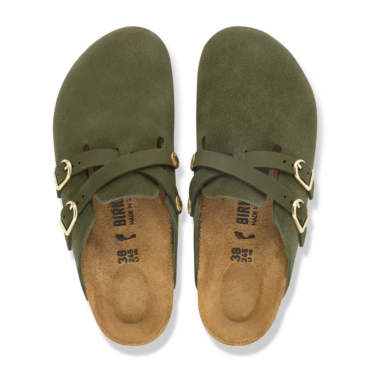 Birkenstock Blair Clog (Women) - Thyme Suede Dress-Casual - Clogs & Mules - The Heel Shoe Fitters
