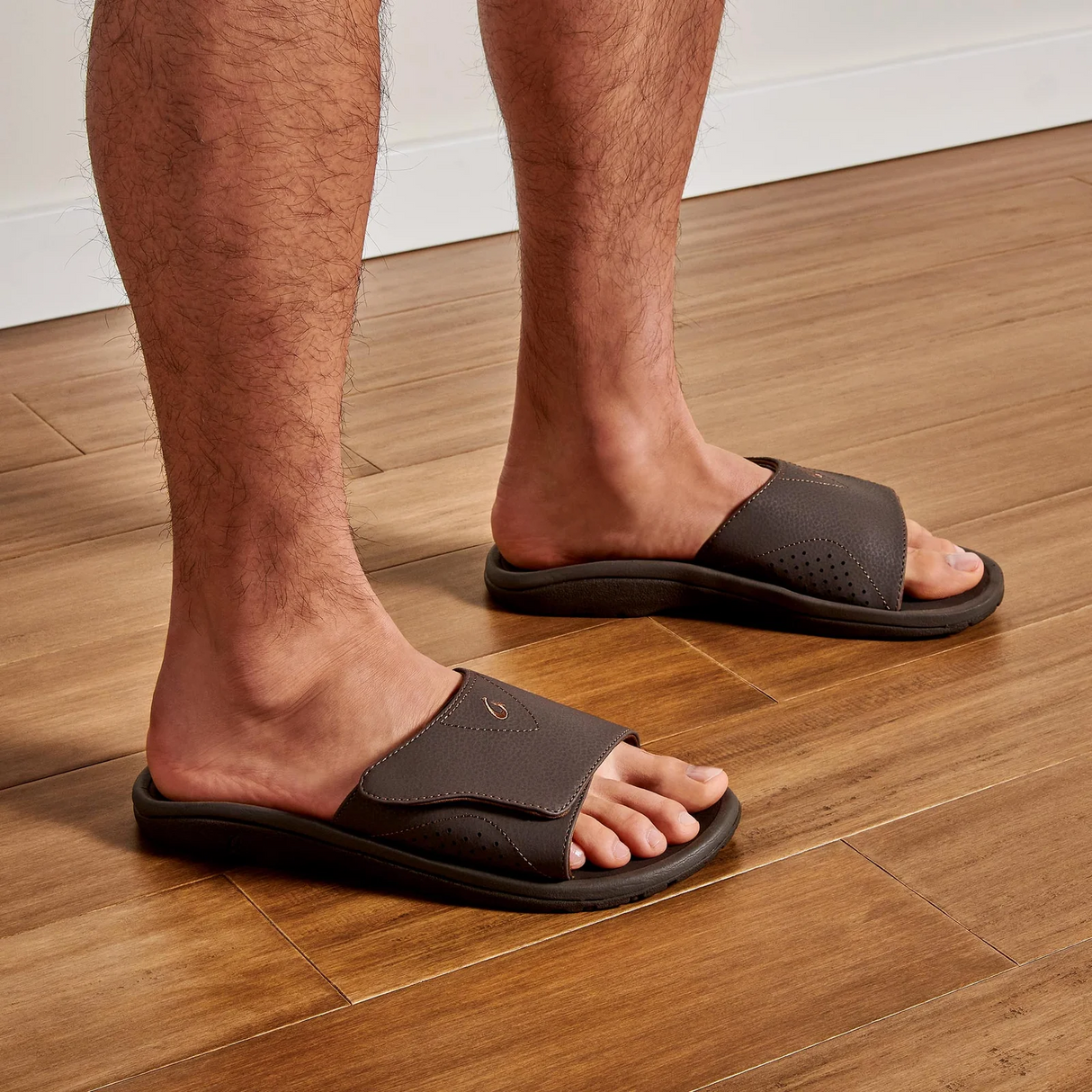 OluKai Nalu Slide Sandal (Men) - Dark Java/Dark Java Sandal - Slide - The Heel Shoe Fitters