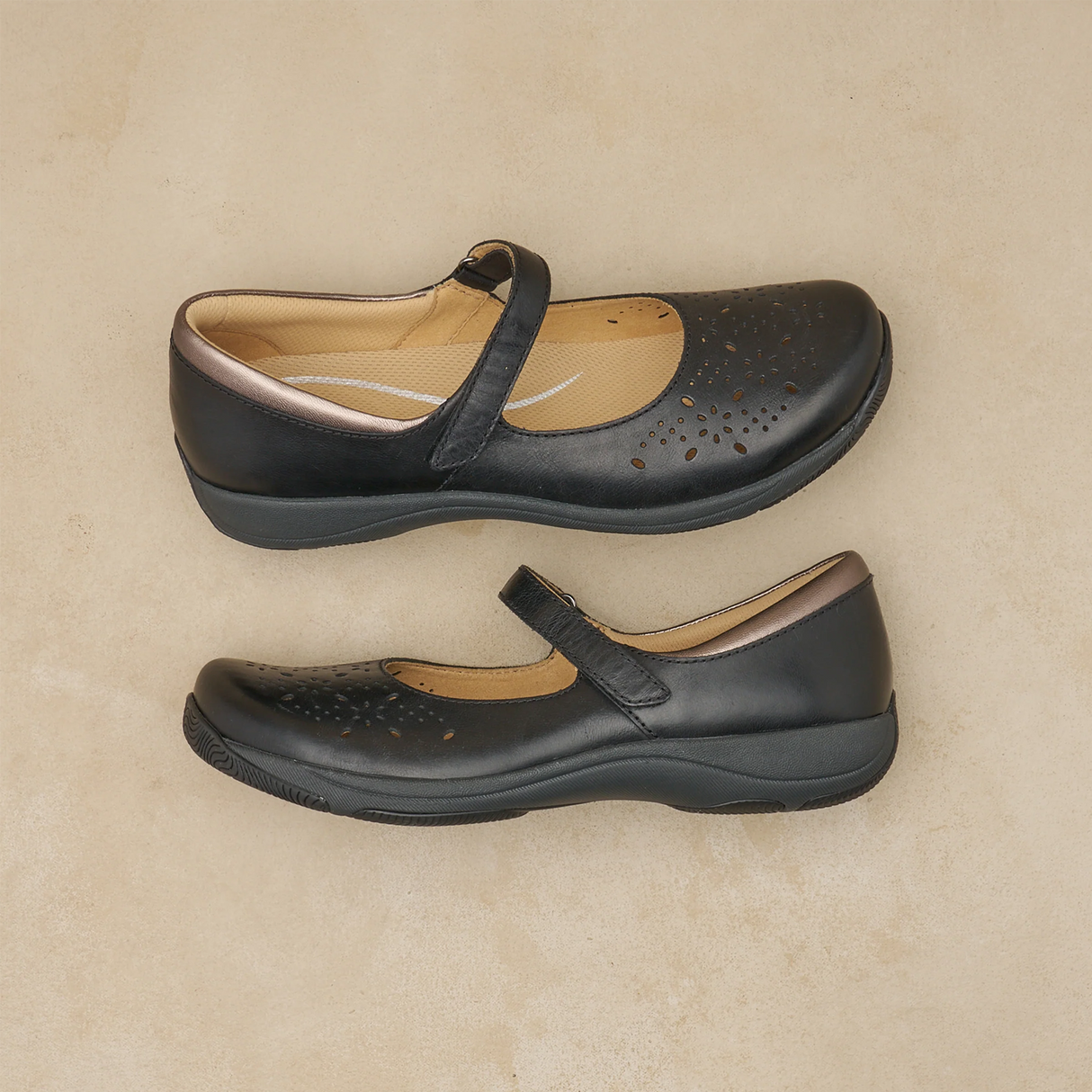 Dansko Stacy Mary Jane (Women) - Black Waxy Burnished Dress-Casual - Slip On - The Heel Shoe Fitters