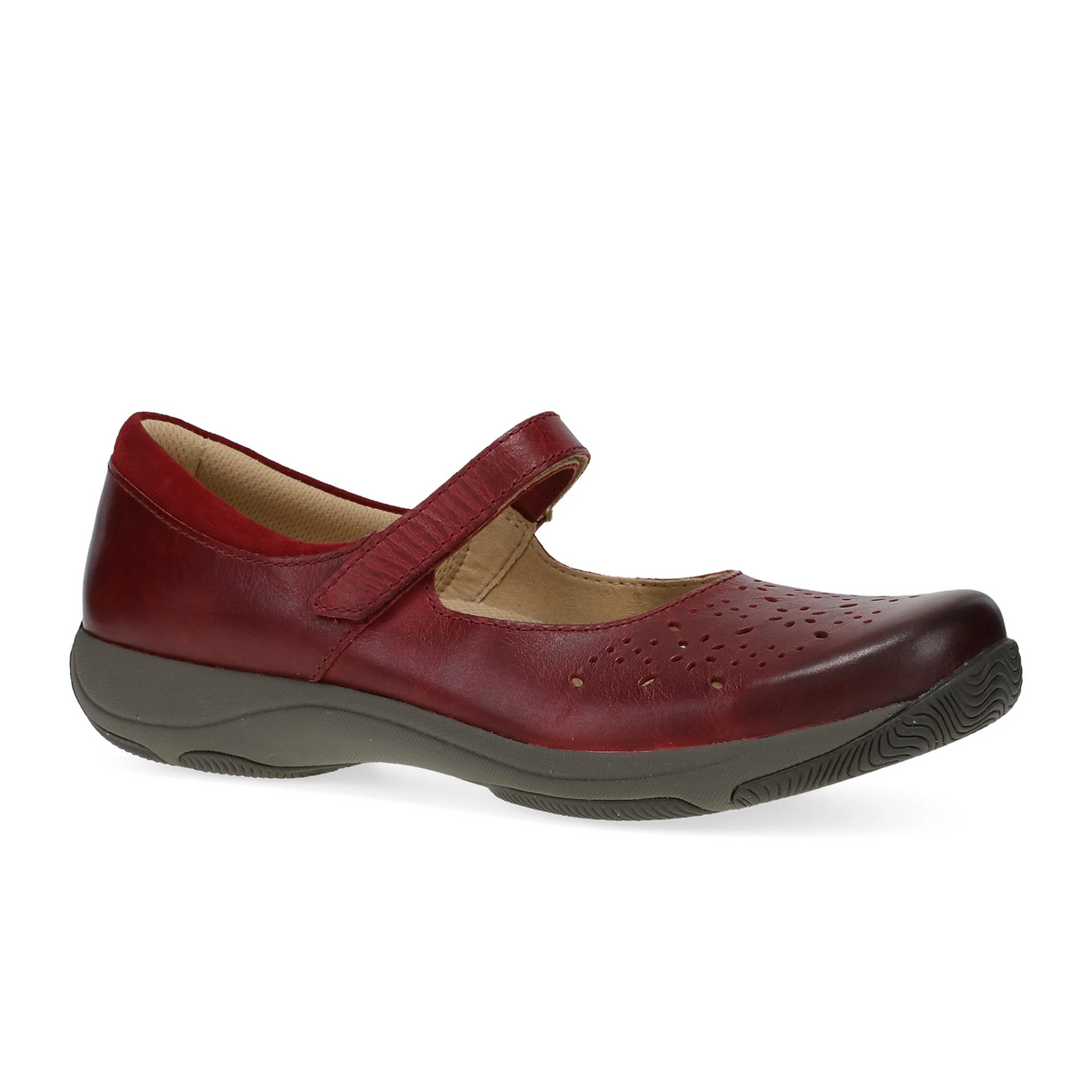Dansko Stacy Mary Jane (Women) - Red Waxy Burnished Dress-Casual - Slip On - The Heel Shoe Fitters