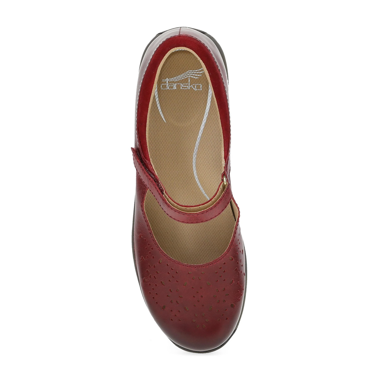 Dansko Stacy Mary Jane (Women) - Red Waxy Burnished Dress-Casual - Slip On - The Heel Shoe Fitters