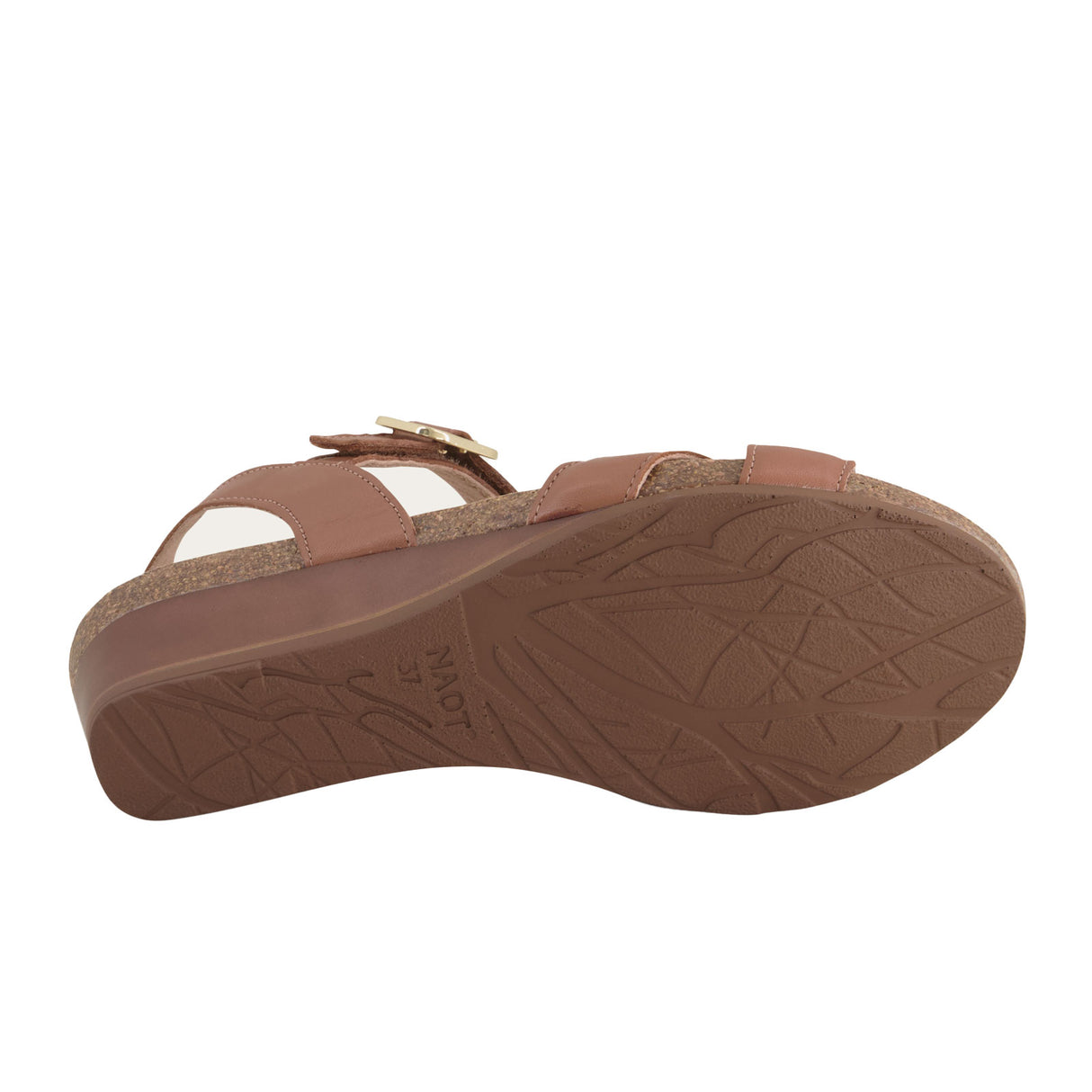 Naot Throne Wedge Sandal (Women) - Caramel Leather Sandal - Heel/Wedge - The Heel Shoe Fitters