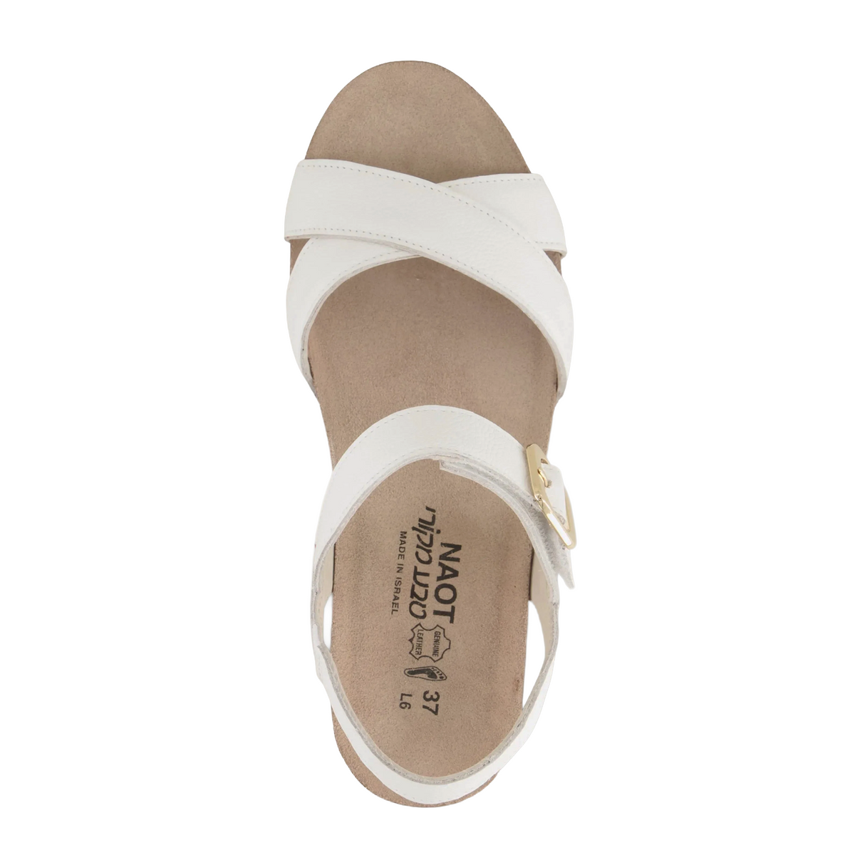Naot Throne Wedge Sandal (Women) - Soft White Leather Sandal - Heel/Wedge - The Heel Shoe Fitters