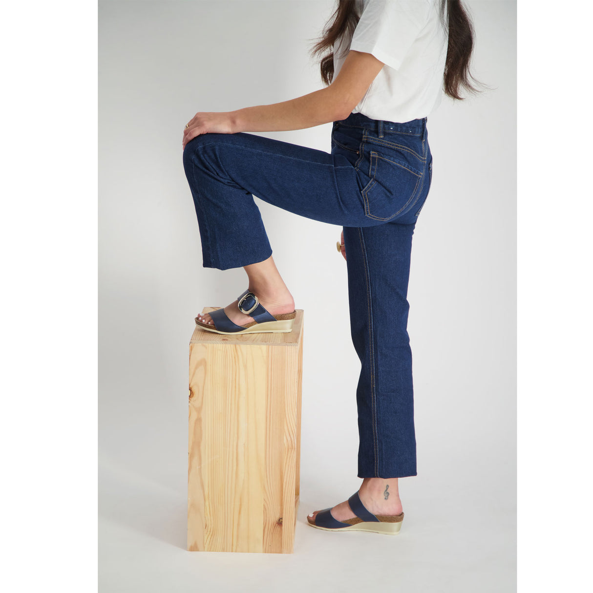 Naot Magic Wedge Sandal (Women) - Polar Sea Leather Sandal - Heel/Wedge - The Heel Shoe Fitters