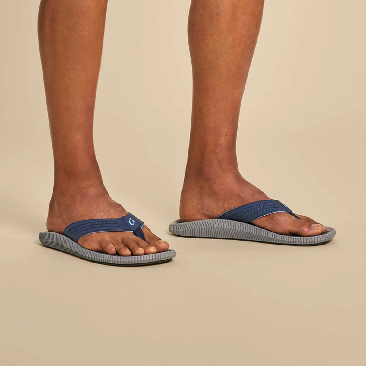 OluKai Ulele Sandal (Men) - Blue Depth/Charcoal Sandal - Thong - The Heel Shoe Fitters